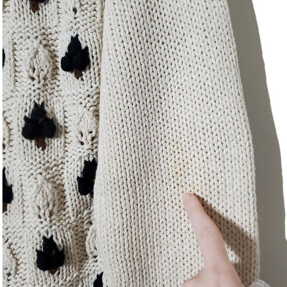 Vintage Jantzen Turtleneck Sweater Size M 3D Tree Knit 3/4 Sleeve Womens - Picture 5 of 11